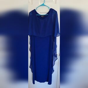 Glamour Royal Blue Asymmetrical Dress